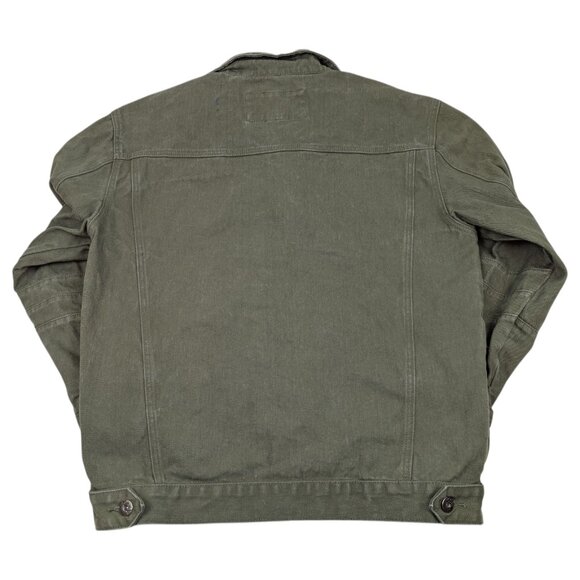 Vintage Men's Noiz Jeans Jacket Green Button Closure Size XXL - Picture 6 of 10
